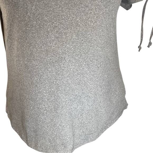 Plus Size, Gray Lace-Up Women's Top, Size 1X - Picture 6 of 6